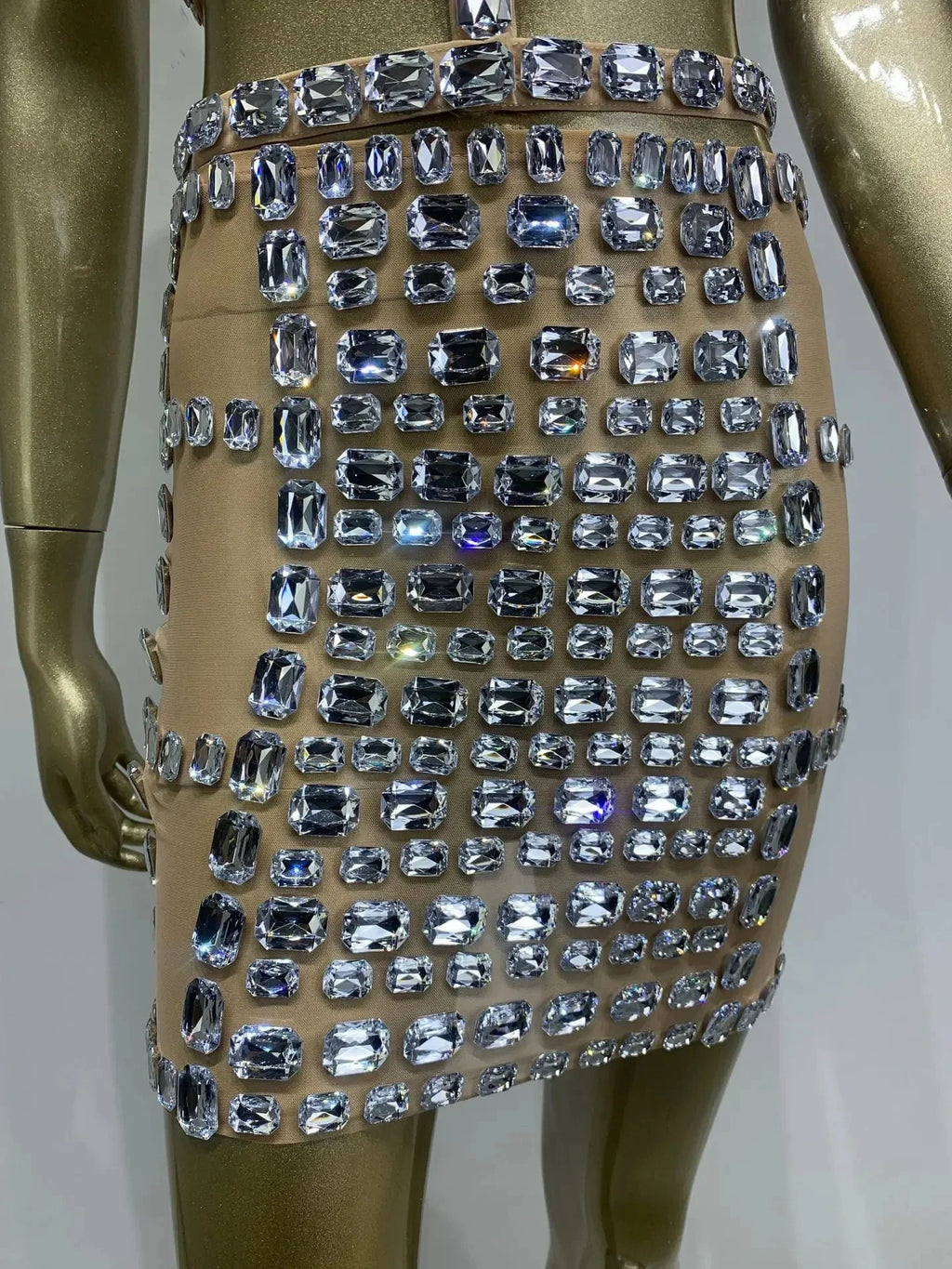 Lory Mesh Sequins Skirt Set