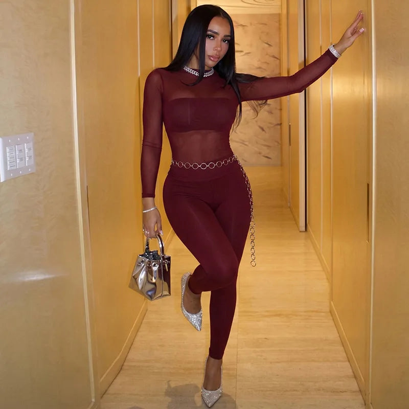Liana Mesh Pants Set