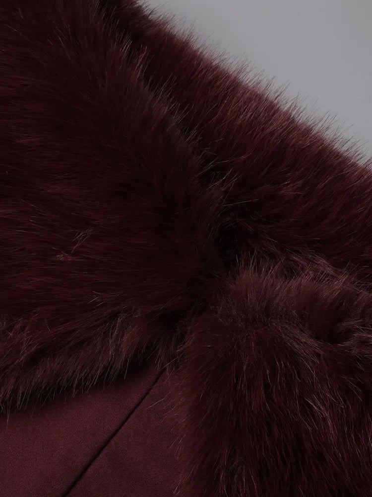 Lorene Fur Maxi Dress