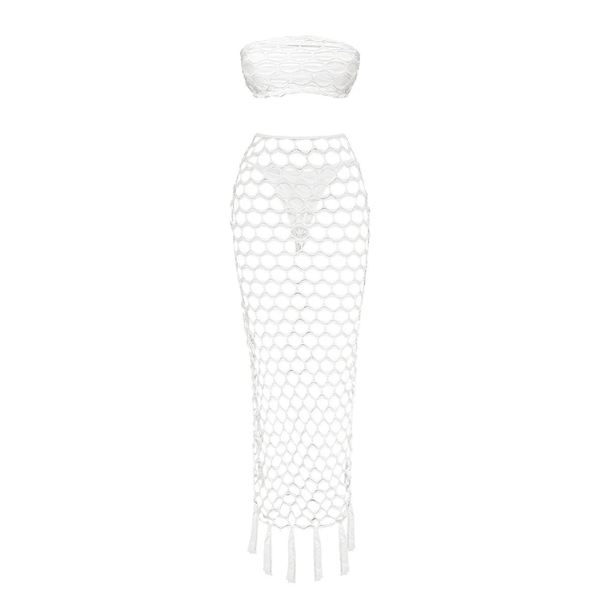 Lilithia Crochet Knit Bikini Skirt Set