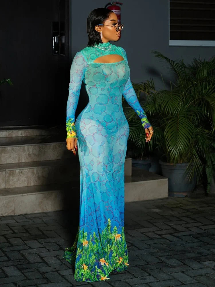 Olivia Fishtail Maxi Dress