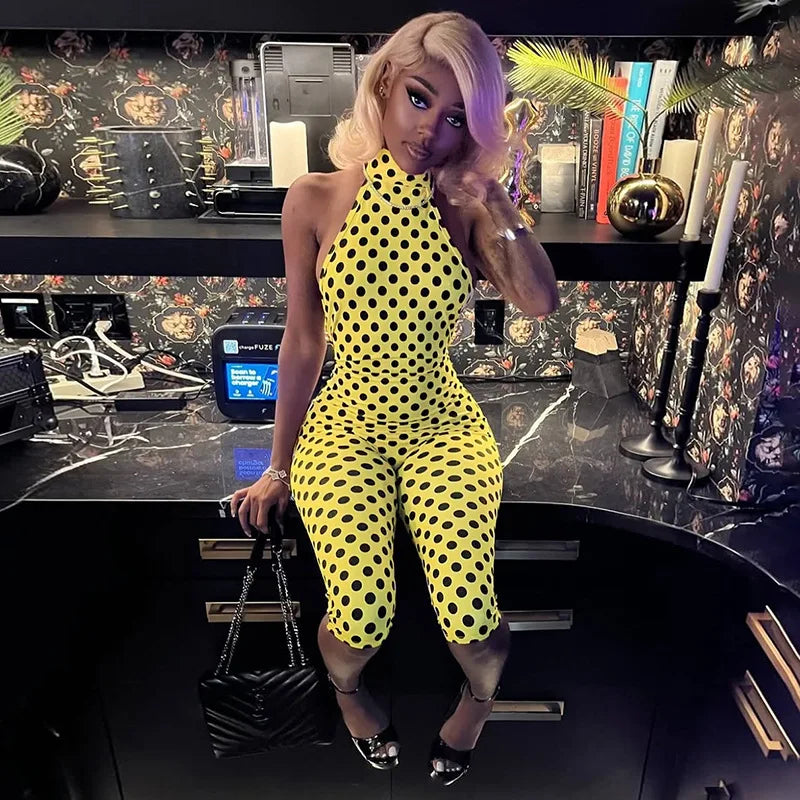 Dot Backless Romper
