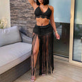 Boho Tassel Knit Beach Set