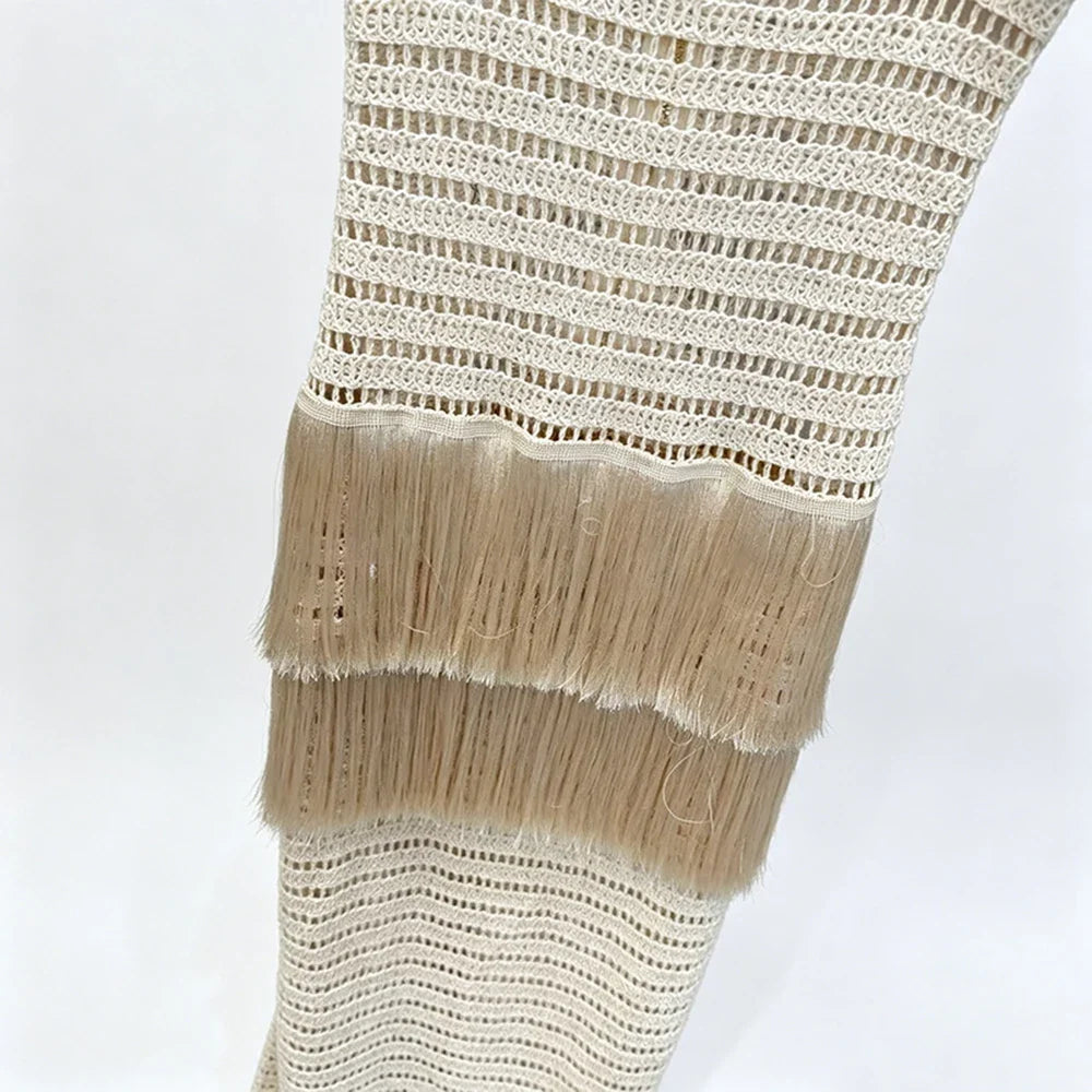 Dolores Knitted Fringe Maxi Dress