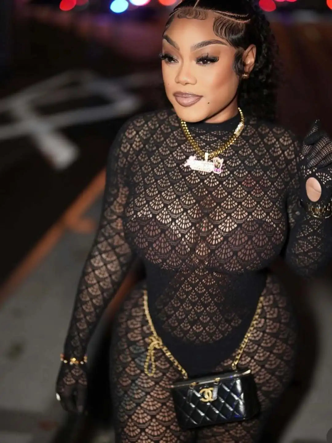 Josie Bodycon Mesh Jumpsuit