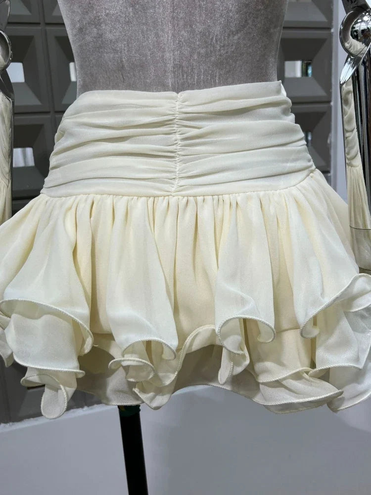 Abella Ruffles Mini Skirt Set