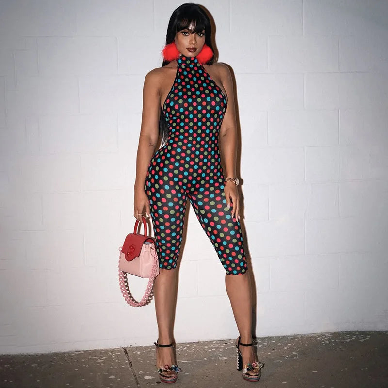 Dot Backless Romper