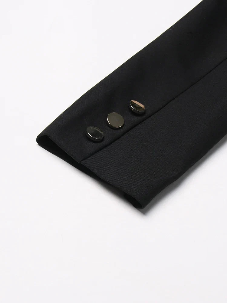 Notched Collar Belt Temperament Blazer