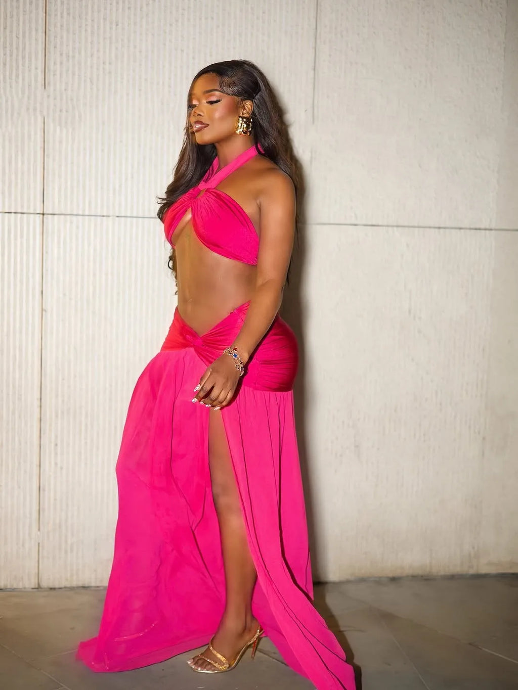 Belle Ruched Maxi Skirt Set