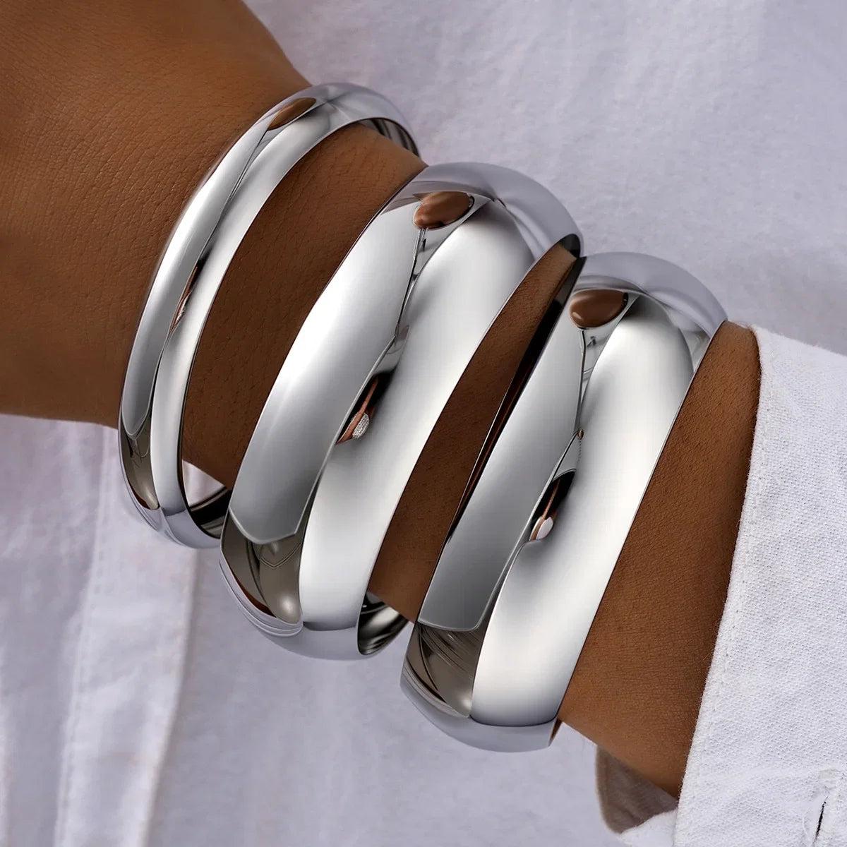 3pcs Oversized Chunky Bangle Bracelet