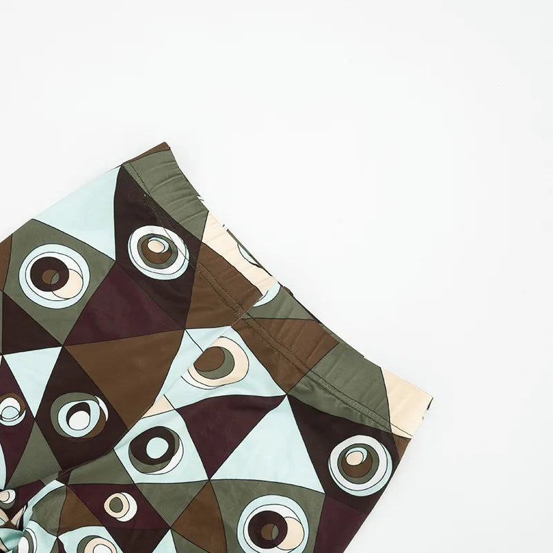 Geometric Print Pants Set