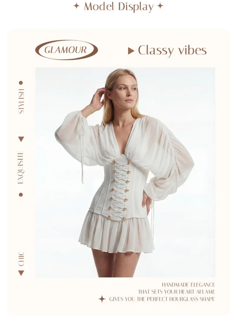 Nessa Chiffon Corset Mini Dress