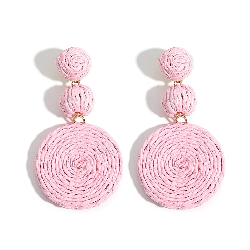 Handmade Rattan Knit Earrings