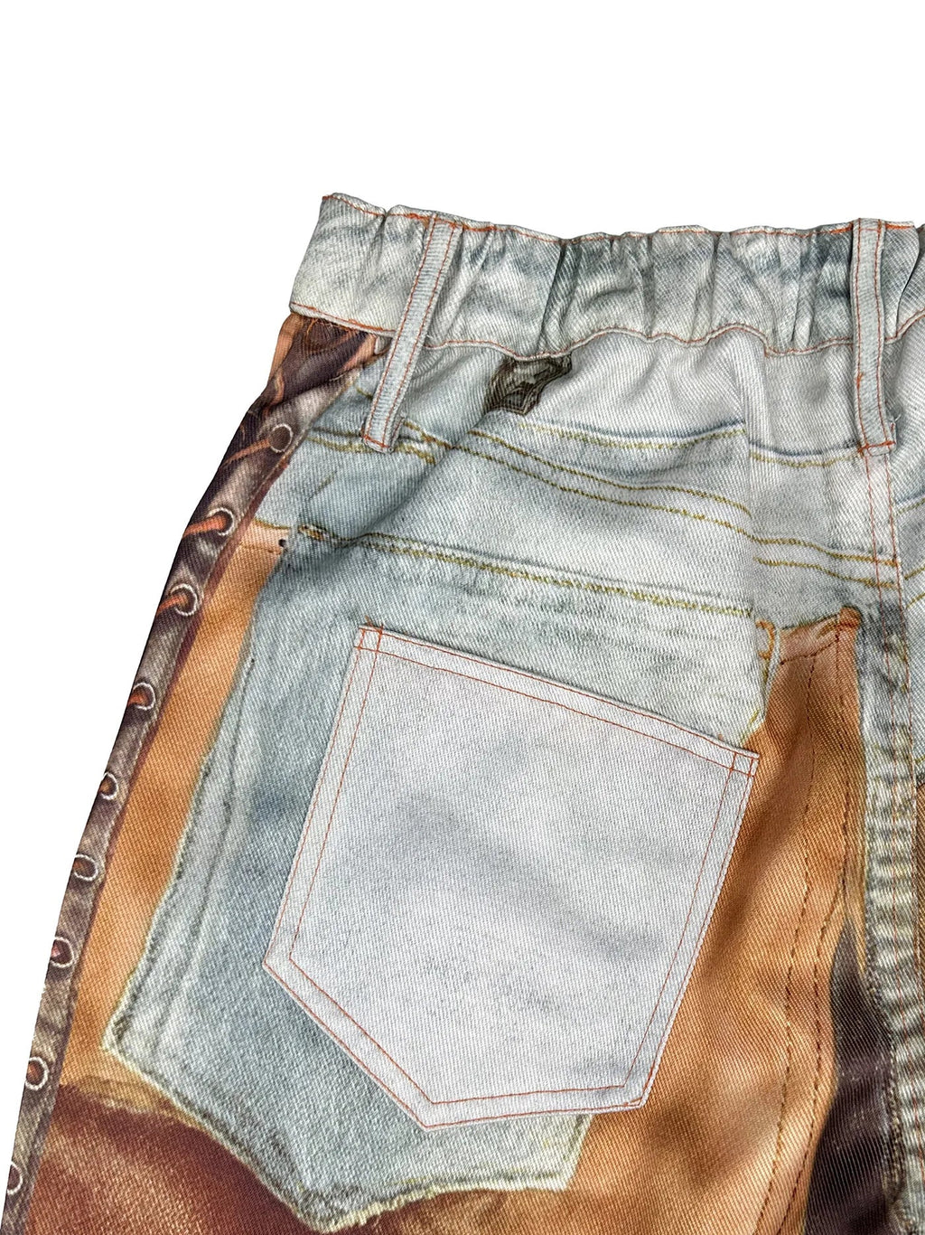 Leather 3D Print Pants