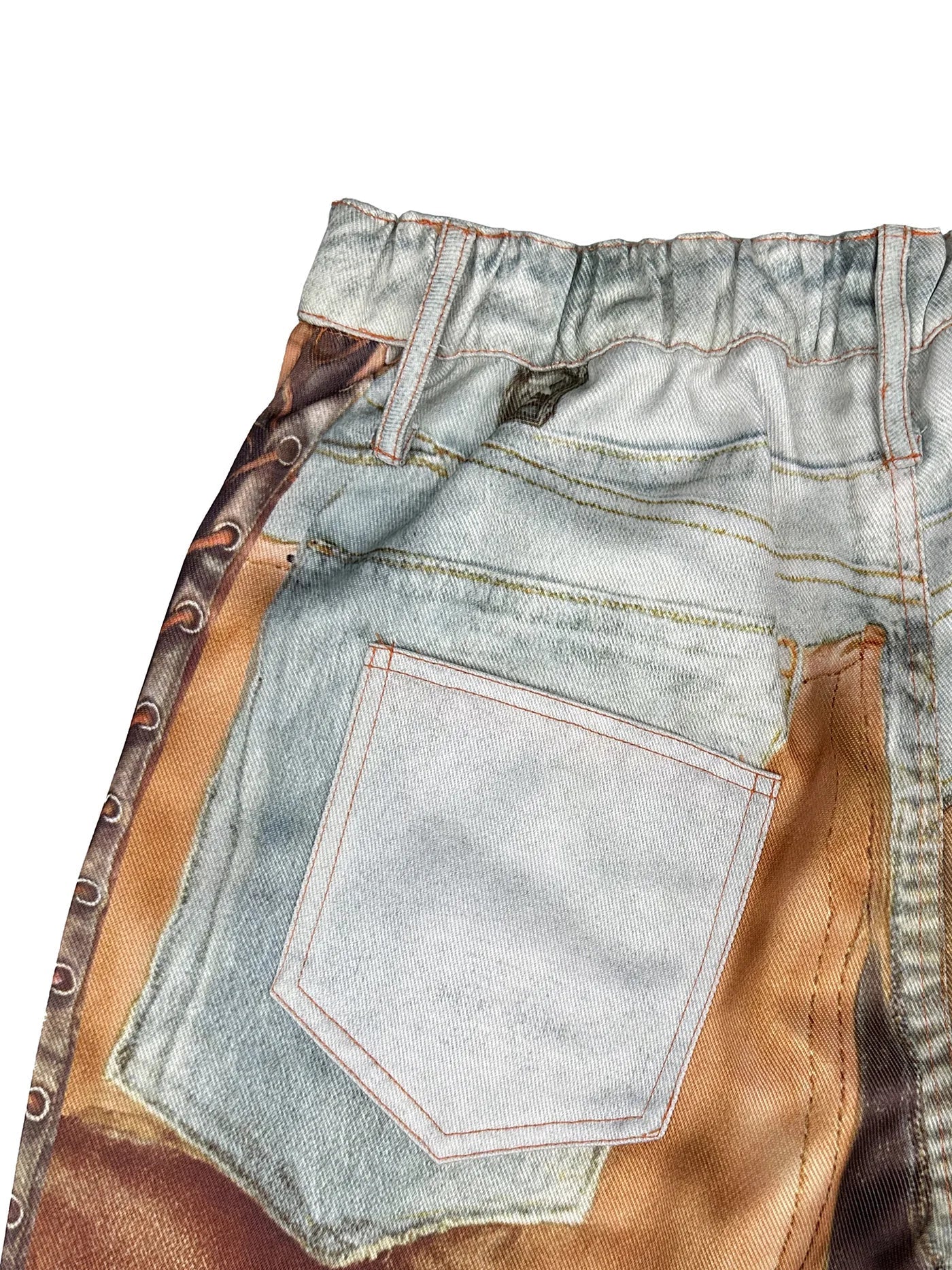 Leather 3D Print Pants
