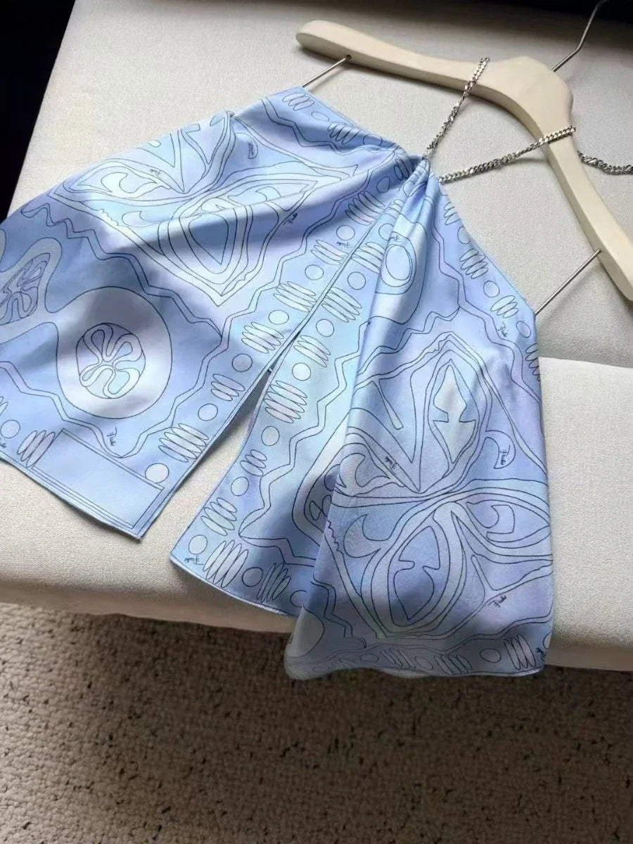 Asymmetrical Satin Tank Top