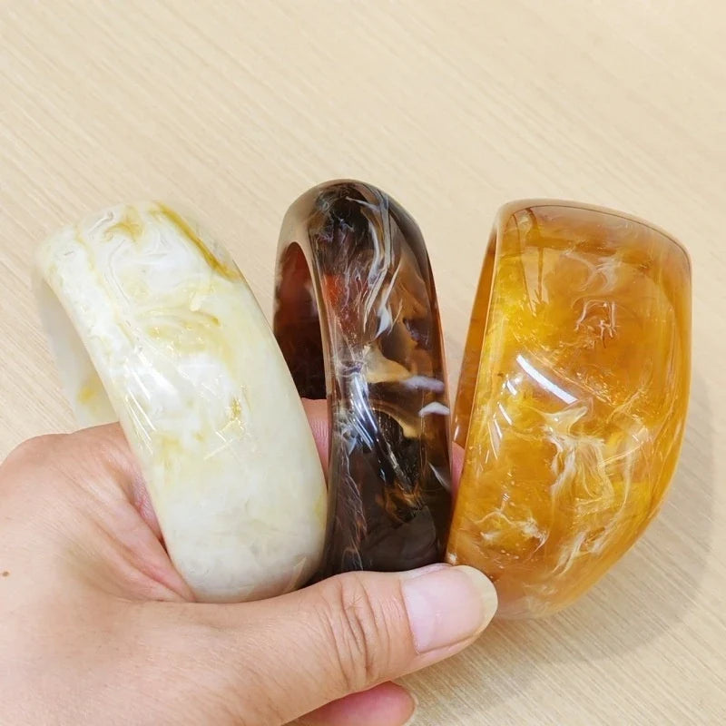 3Pcs Acrylic Chunky Bracelet