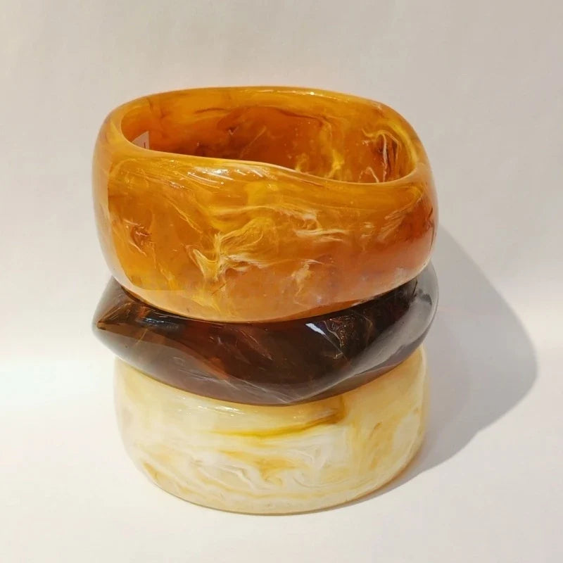 3Pcs Acrylic Chunky Bracelet