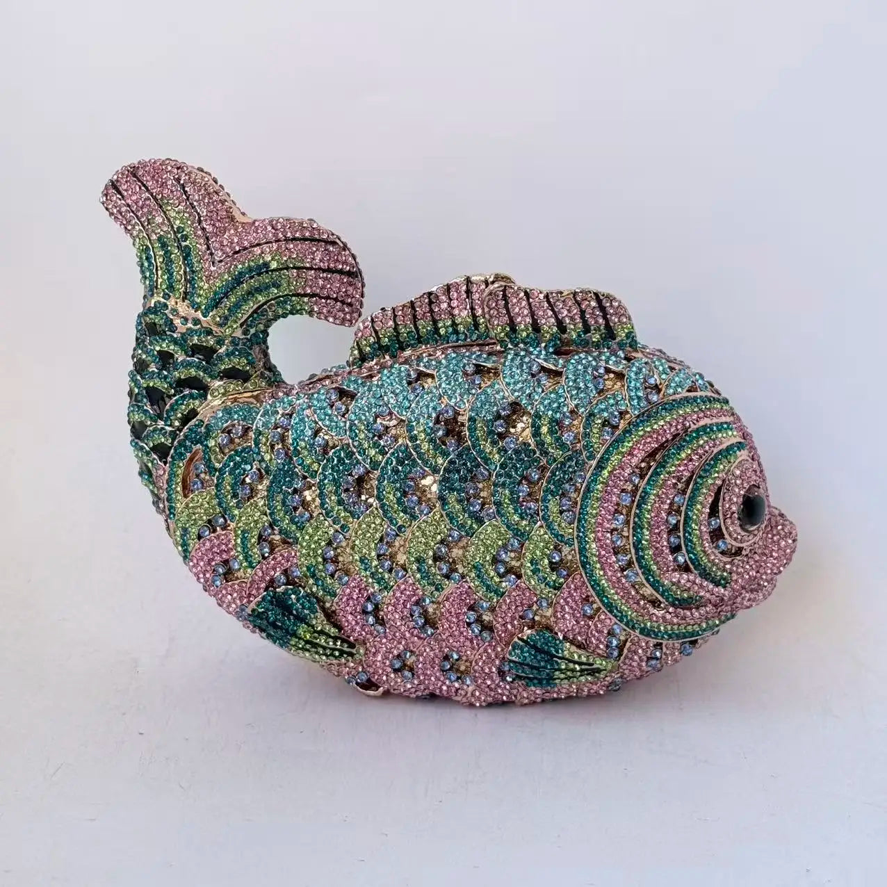 Fish Rhinestone Clutch Bag