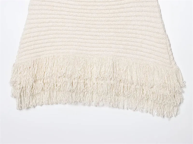 Bella Tassel Knit Cardigan Skirt Set