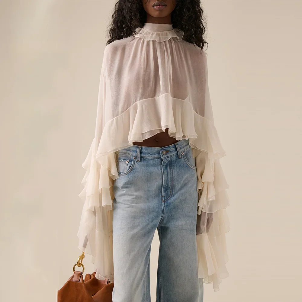 Nina Ruffle Loose Blouse