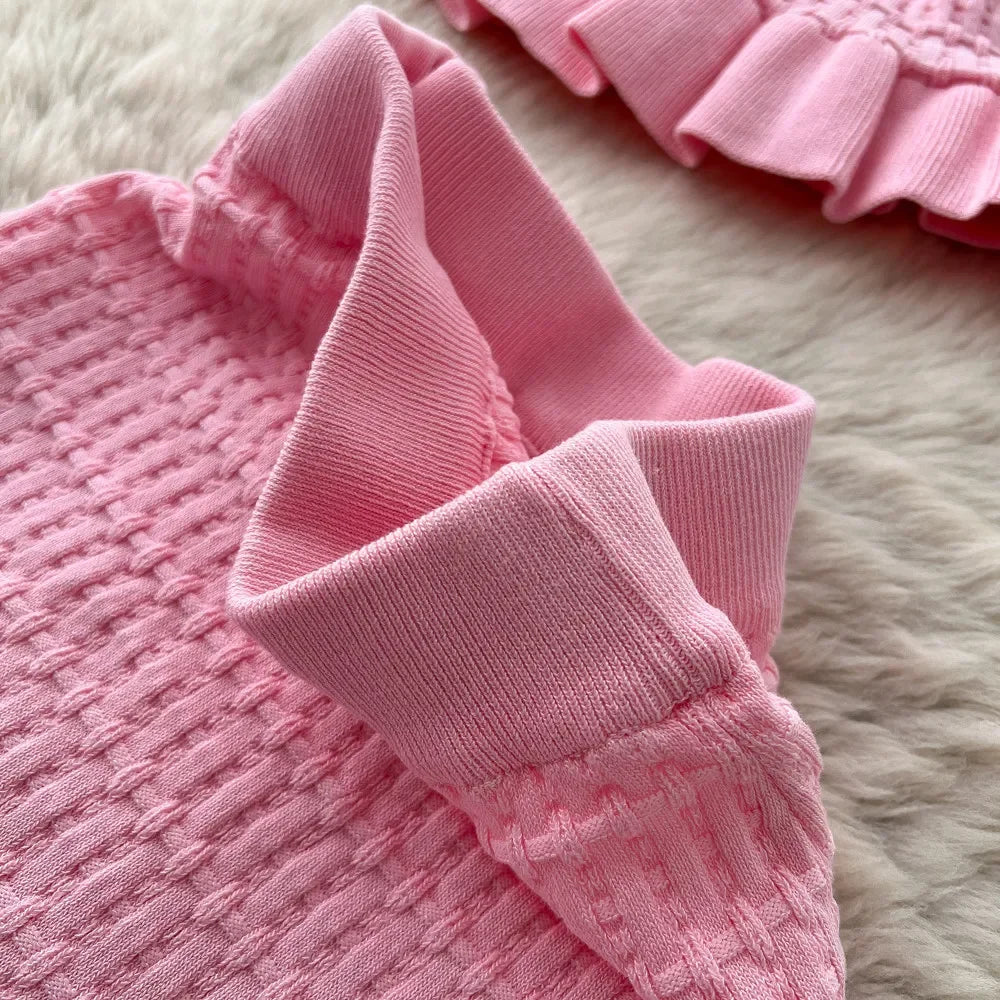 Lorena Ruffle Hem Skirt Set