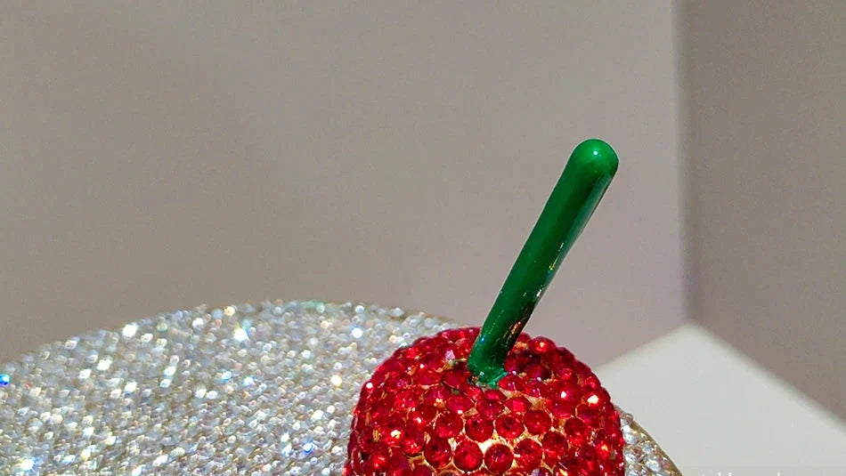 Cherry Goblet Rhinestone Clutch Bag