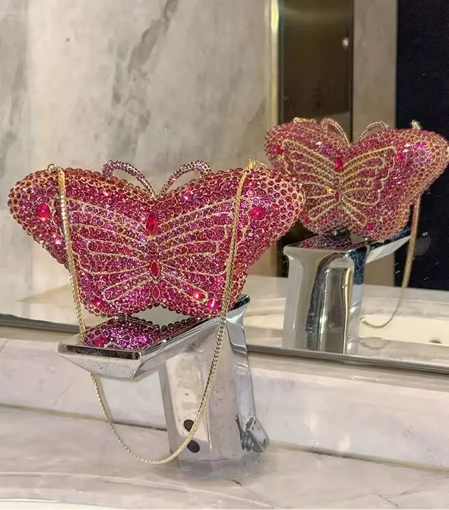 Luxury Butterfly Rhinestone Bag