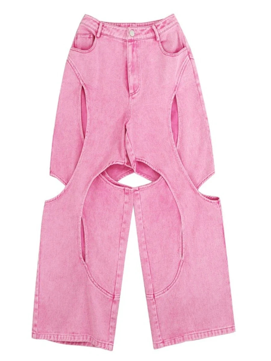 Baby Pink High Waist Jeans