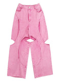 Baby Pink High Waist Jeans