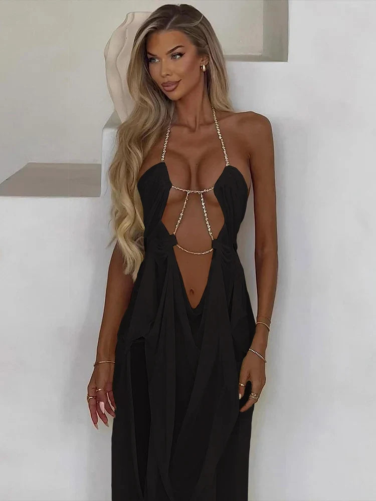 Nina Ruched Maxi Dress