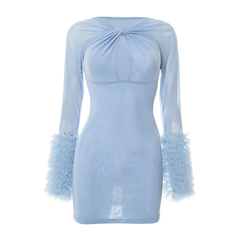 Kianda Fur Mini Dress
