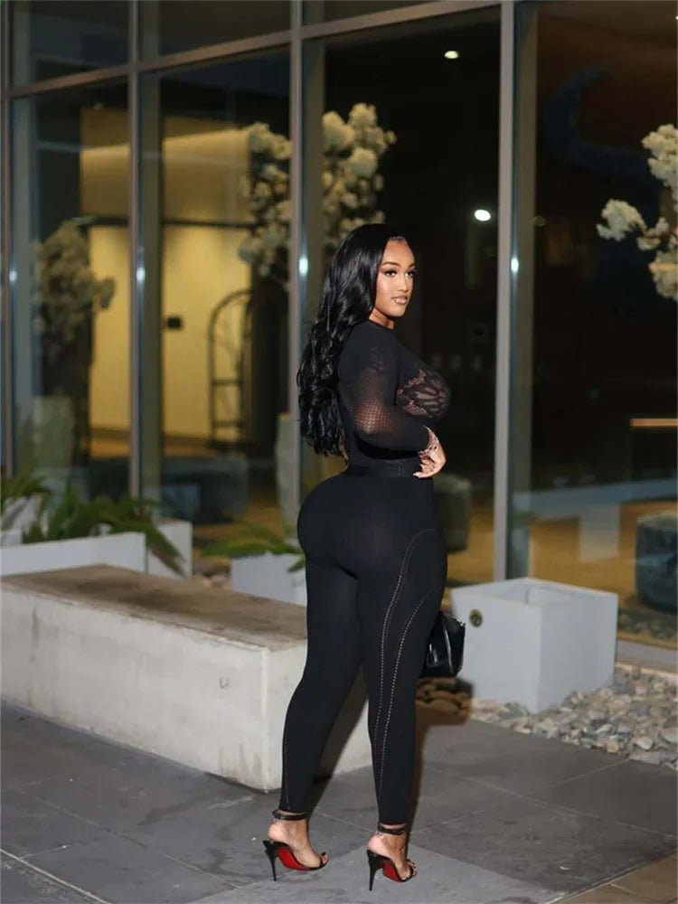 Ashli Mesh Pants Set