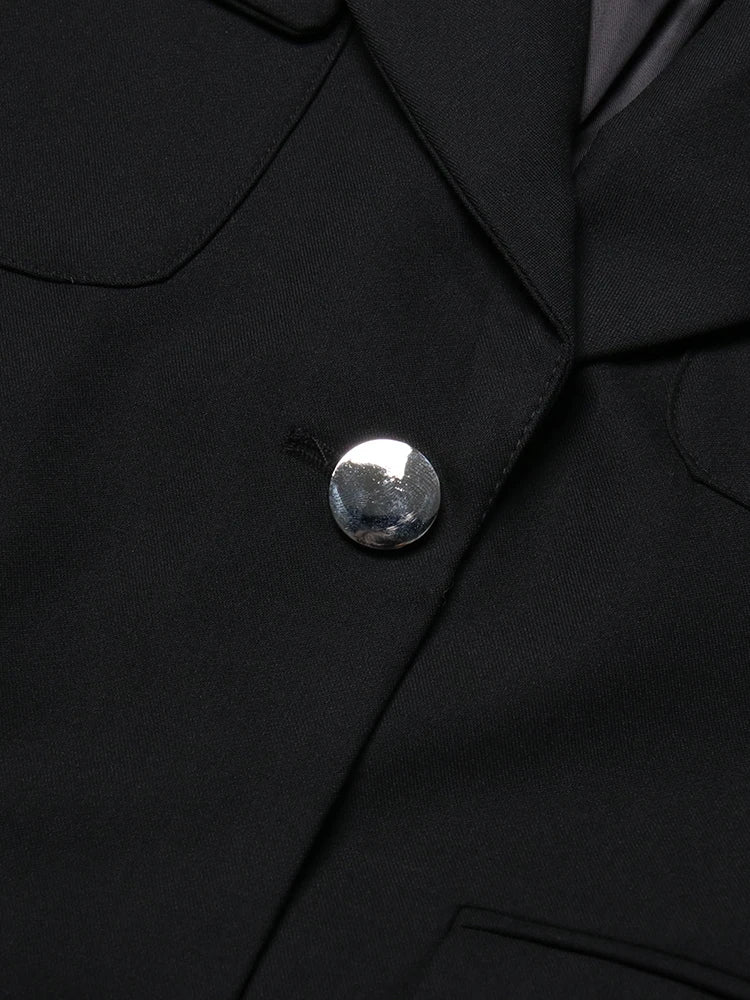 Notched Collar Belt Temperament Blazer