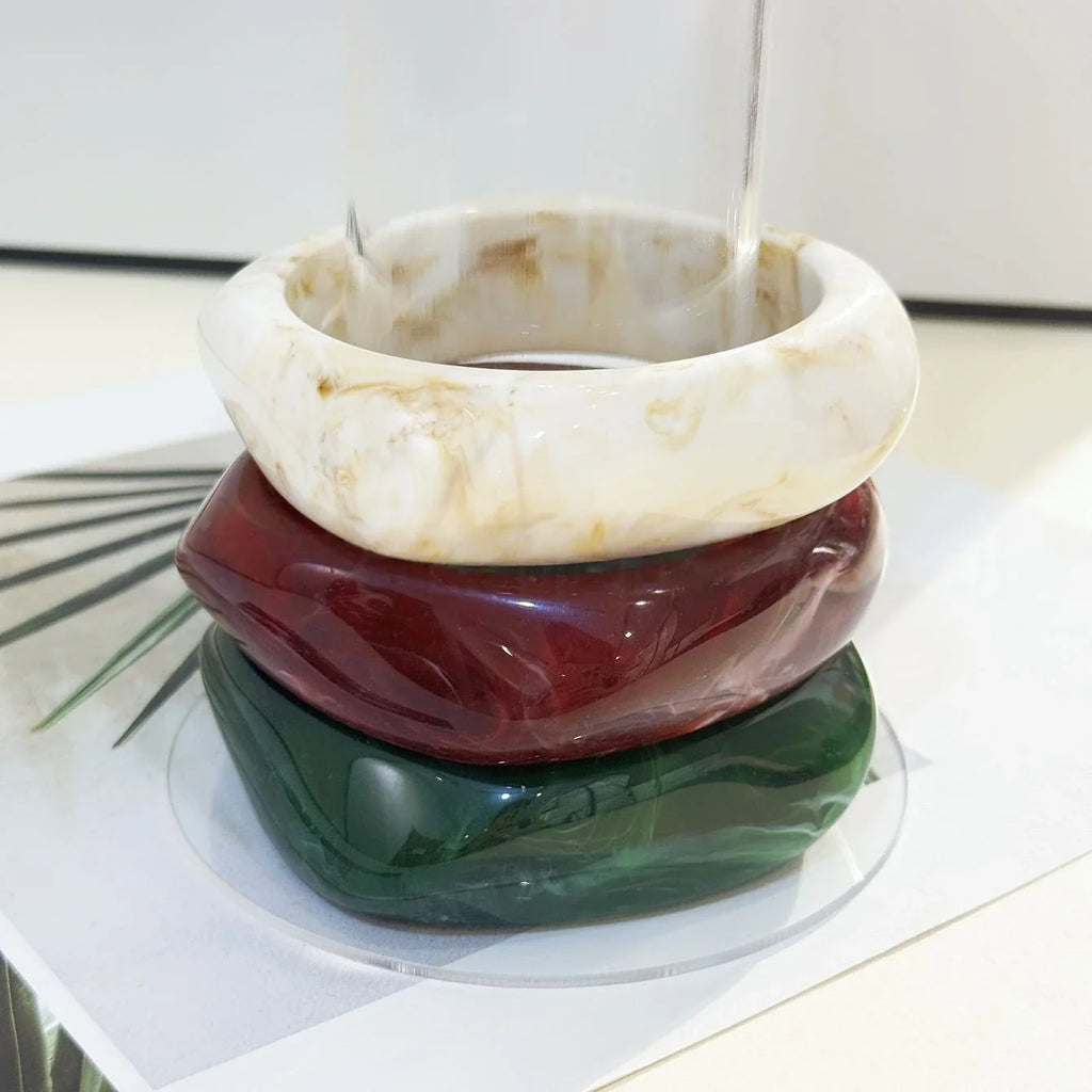 3Pcs Acrylic Chunky Bracelet