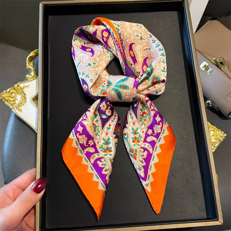 Houndstooth Printed Vintage Headscarf