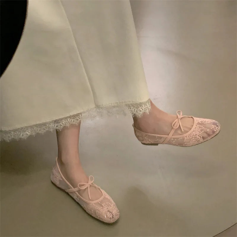 Mesh Embroidery Flats