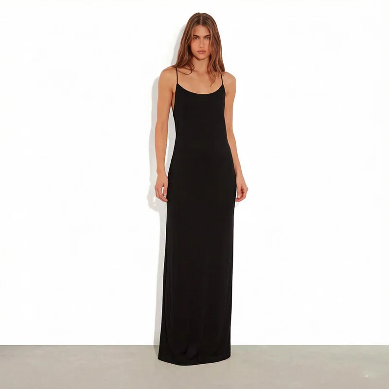 Liza Backless Draped Maxi Dress