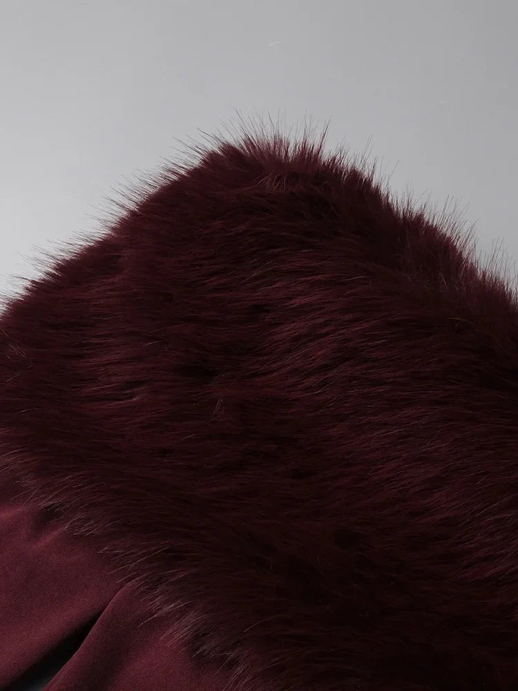 Lorene Fur Maxi Dress