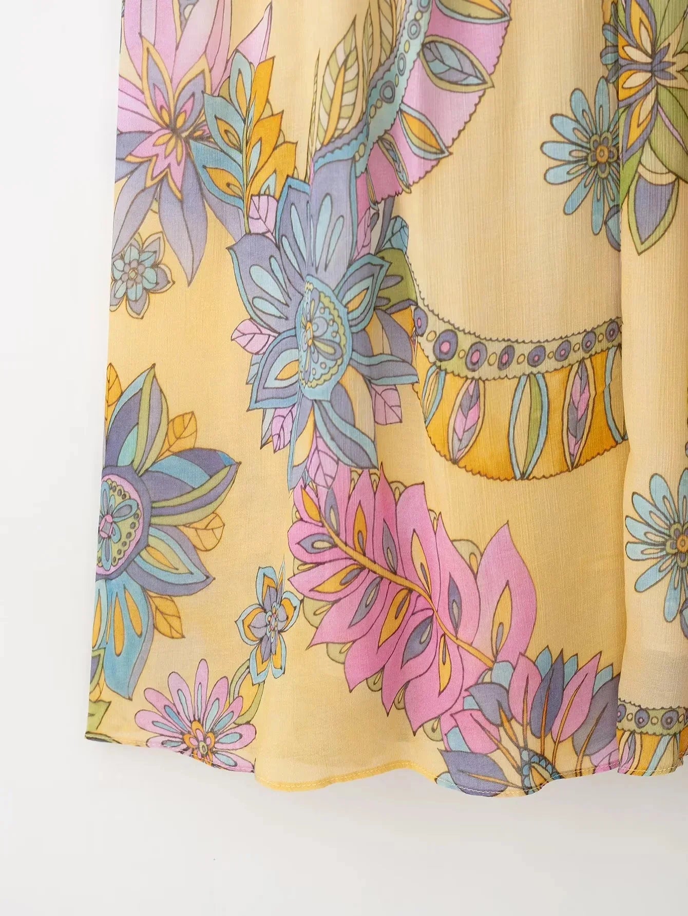 Foral Chiffon Maxi Dress