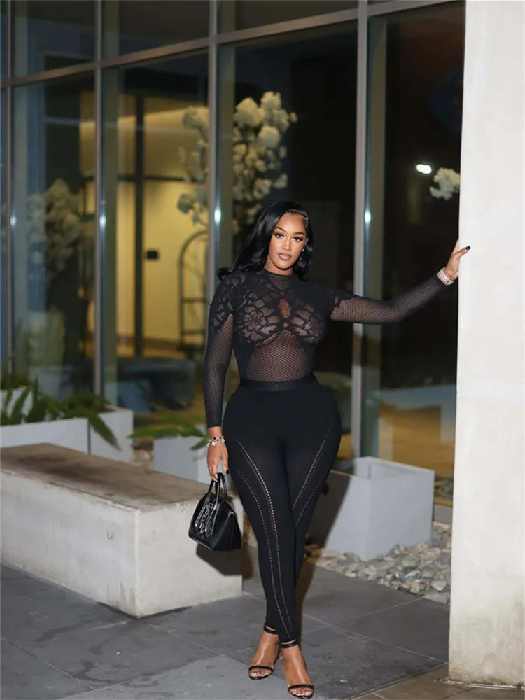 Ashli Mesh Pants Set