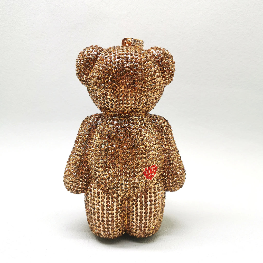 Mini Bear Diamond Clutch Bag