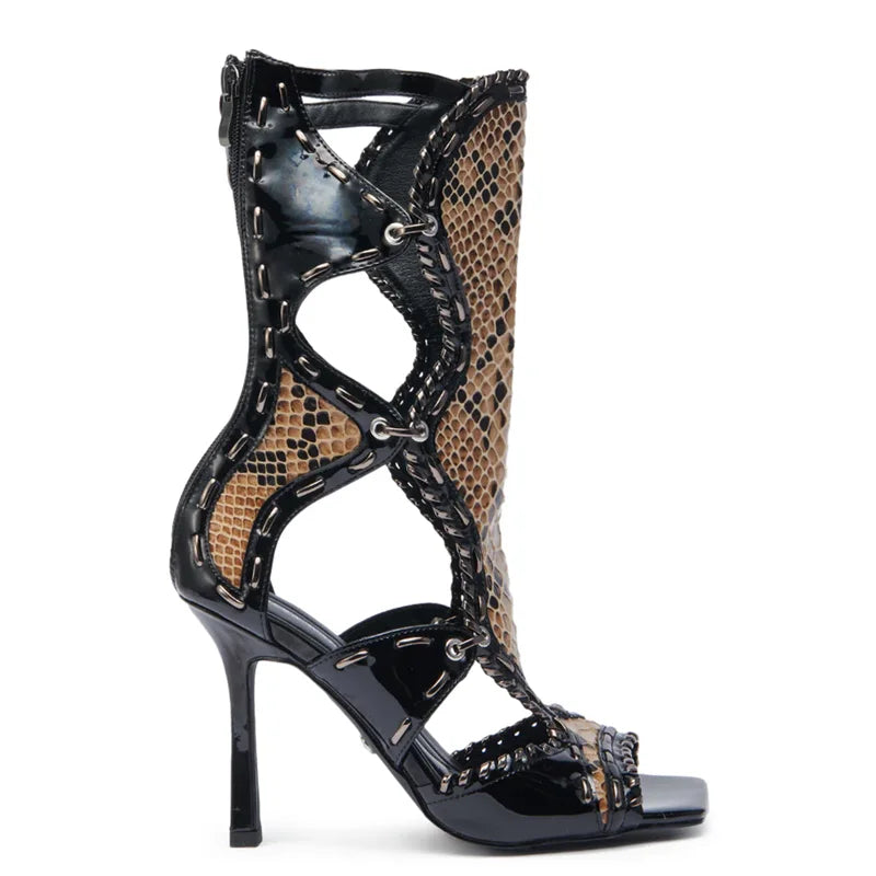 Gladiator Leather High Heels