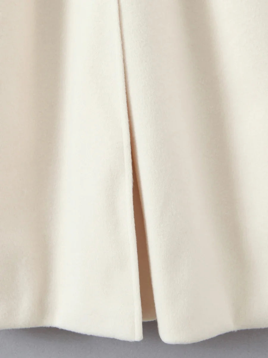 Fur Collar Elegant Trench Coat
