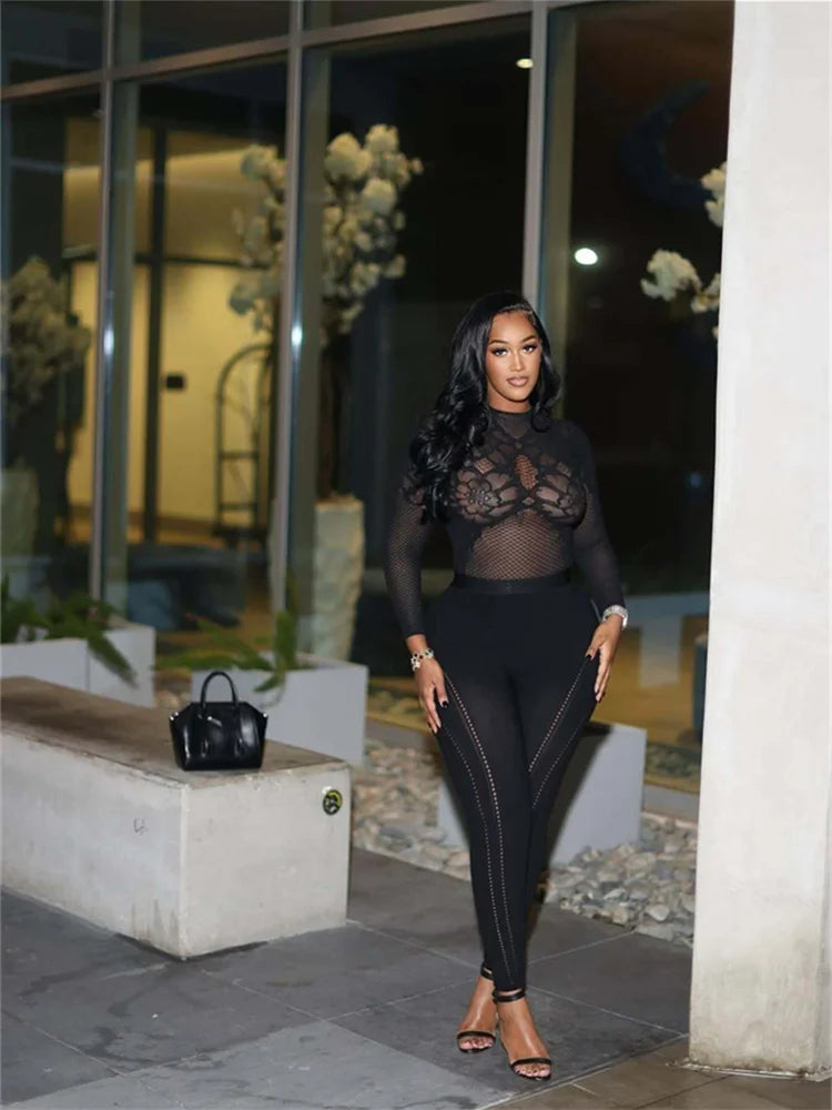Ashli Mesh Pants Set