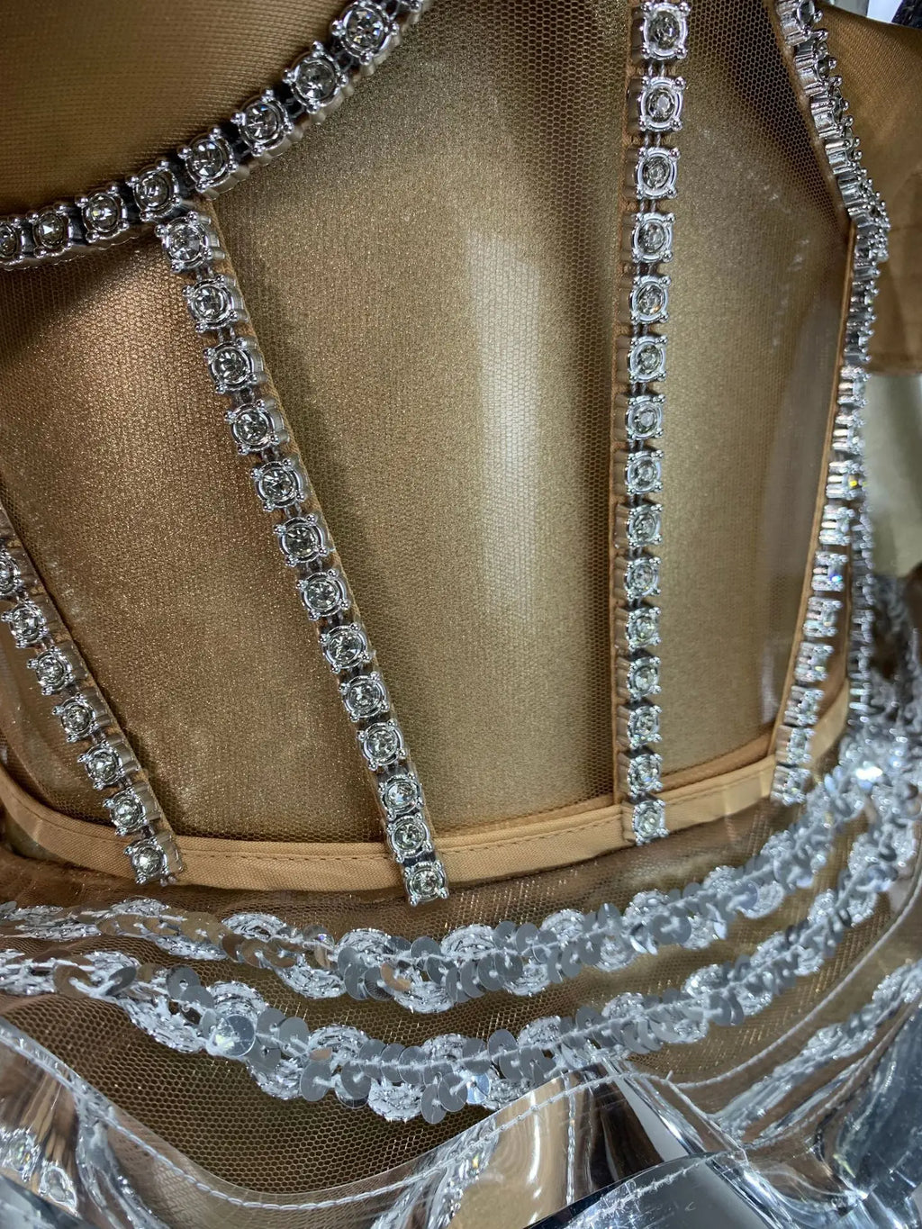 Goddess Crystal Mini Dress