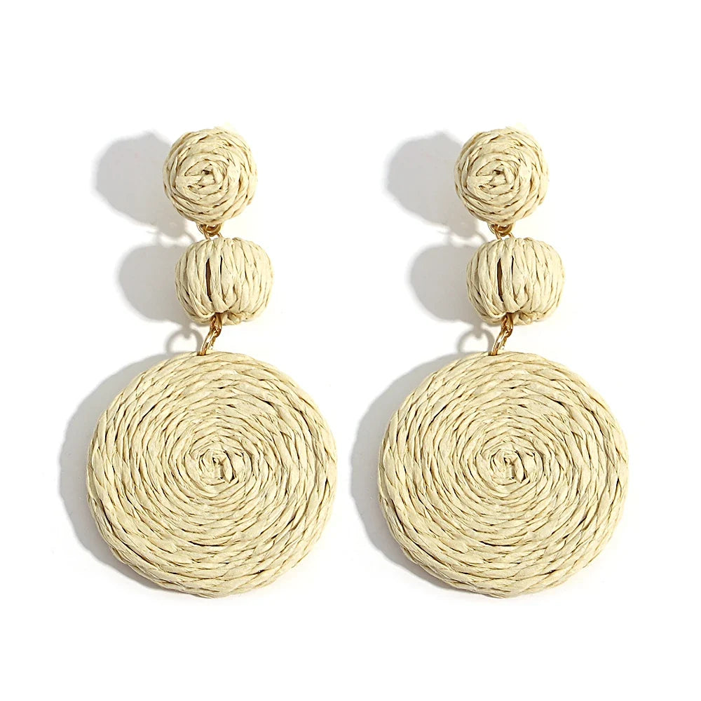 Handmade Rattan Knit Earrings