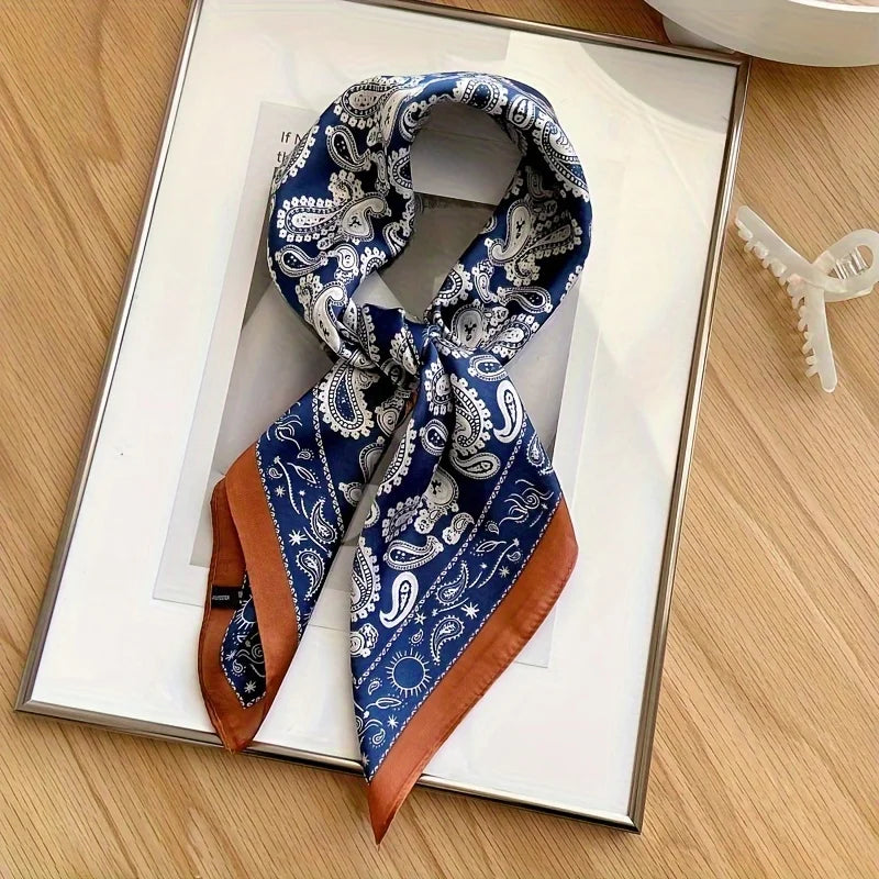 Houndstooth Printed Vintage Headscarf