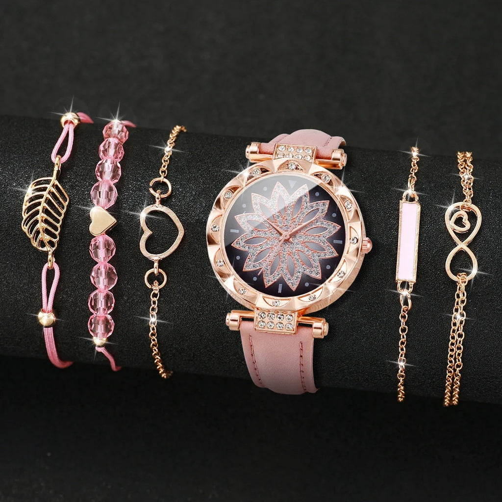 6PCS/Set Watch Bracelet Set（Without Box）