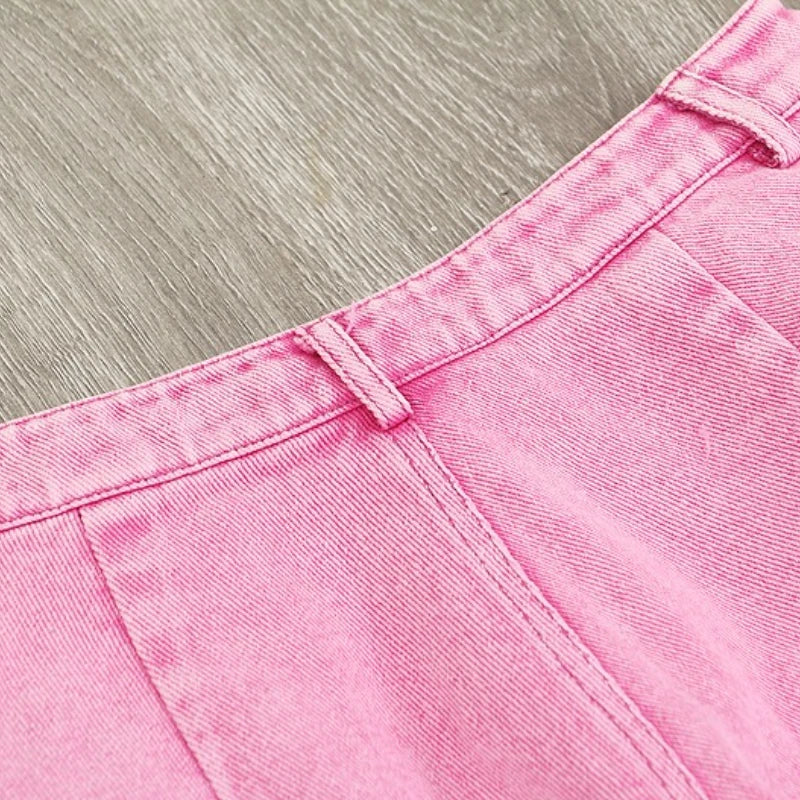 Baby Pink High Waist Jeans